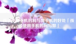 孩子使用手机的利与弊手机的好处「孩子使用手机的利与弊」