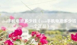 vivo手机电池多少钱（vivo手机电池多少钱一个正品）