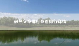 最热文章排行查看排行详情
