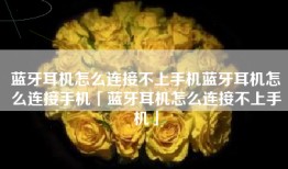 蓝牙耳机怎么连接不上手机蓝牙耳机怎么连接手机「蓝牙耳机怎么连接不上手机」